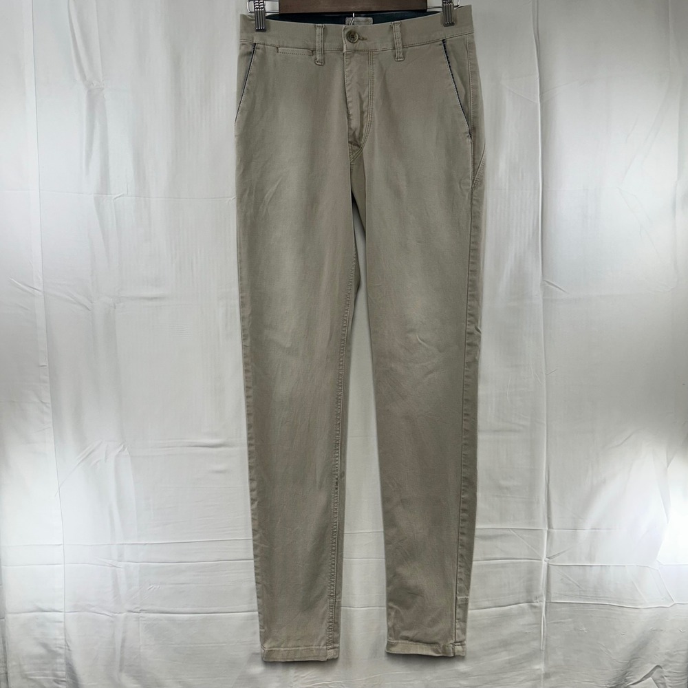 Aragaza Chino Pants Mens EUR 38 US 28x31 Tan Slim Fit Limited Edition Made Spain
